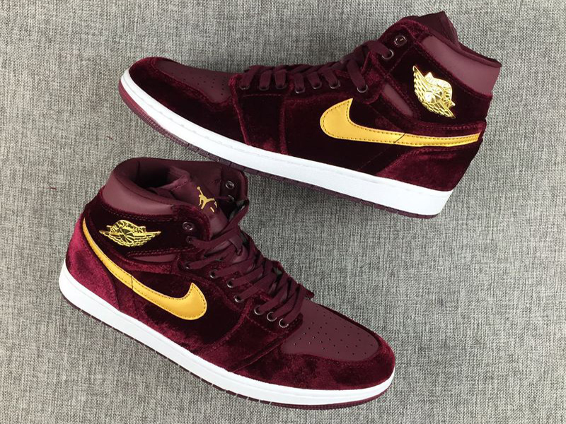 Nike Air Jordan 1 High Velvet Night Maroon Shoes